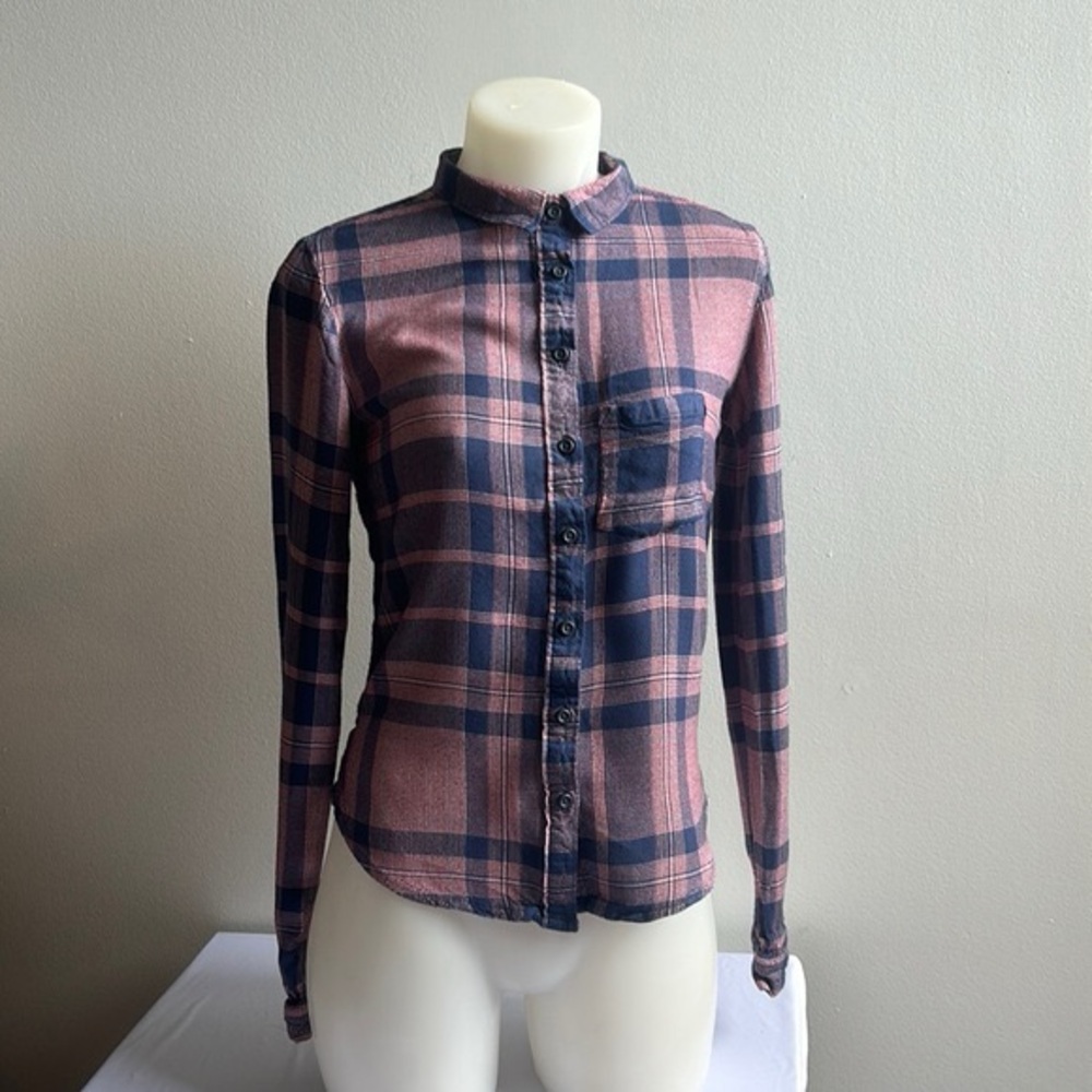 Pink Plaid BDG Button Down Shirt XS